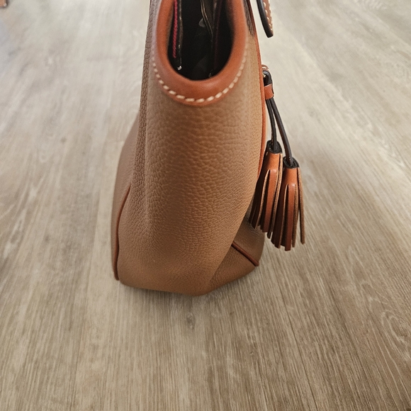 Dooney & Bourke Pebble Leather Maddie Shoulder Bag with Tassel Caramel - Picture 5 of 10